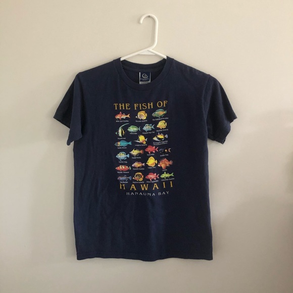 Vintage Tops - VINTAGE Fish of Hawaii Youth L tee